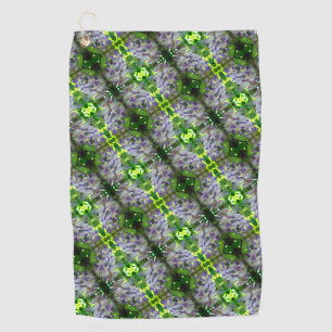 Purple Wisteria Flower Abstract Pattern Golf Towel