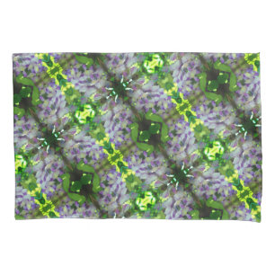 Purple Wisteria Flower Abstract Pattern Pillow Case