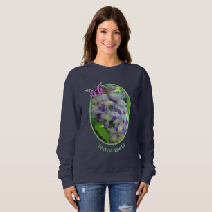 Purple Wisteria Flower Butterfly Personalized Sweatshirt
