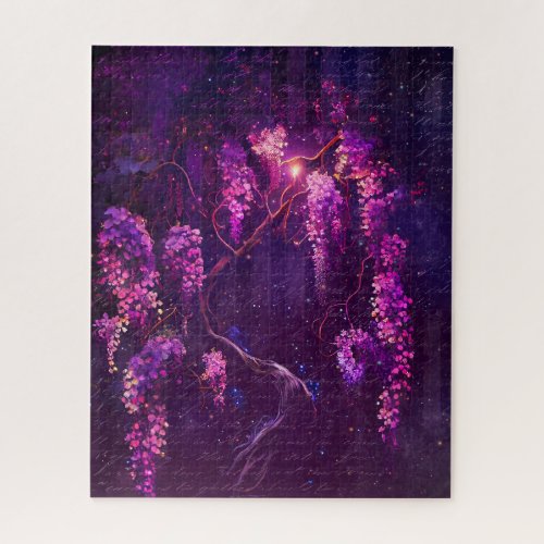 Purple Wisteria Flowers Jigsaw Puzzle