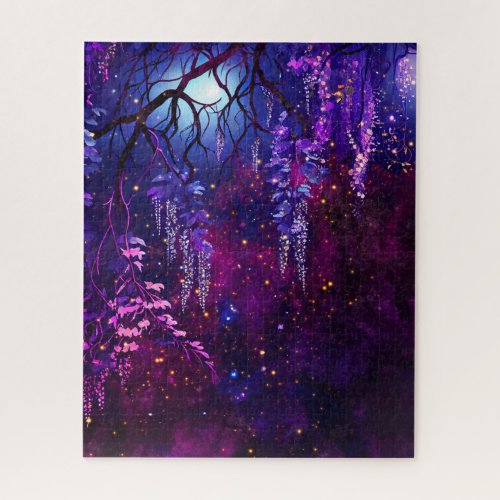 Purple Wisteria Flowers Jigsaw Puzzle