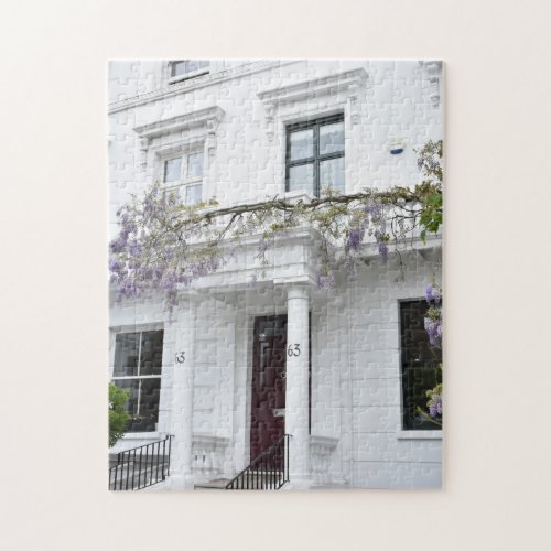 Purple Wisteria Flowers Kensington Chelsea London Jigsaw Puzzle