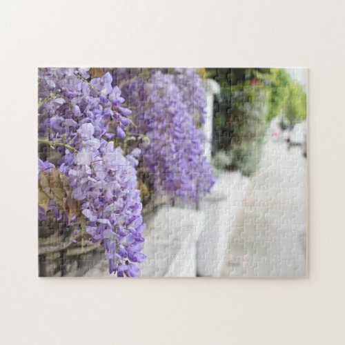 Purple Wisteria Flowers Kensington Chelsea London Jigsaw Puzzle