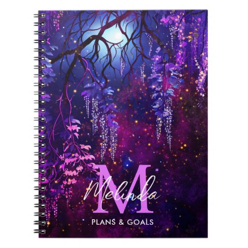 Purple Wisteria Flowers Notebook