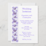 Purple Wisteria Heart Design Wedding Invitation