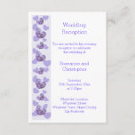 Purple Wisteria Heart Design Wedding Reception Enclosure Card