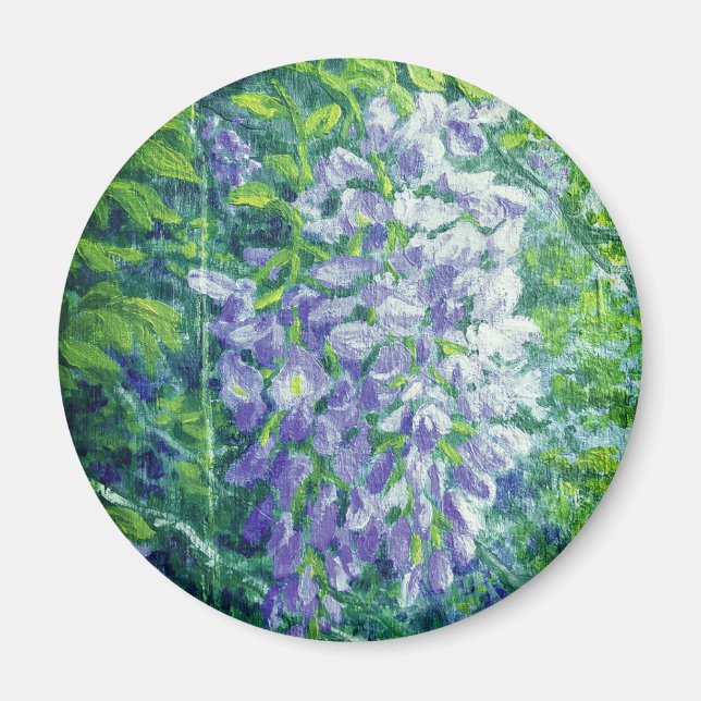 Purple Wisteria Magnet (Front)