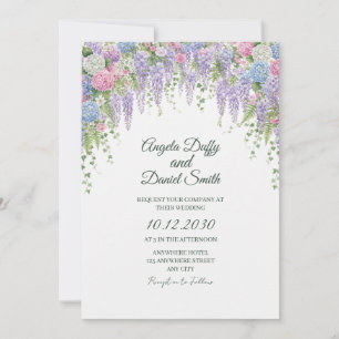 Purple Wisteria Wedding Invitation