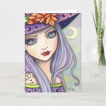 Purple Witch Fantasy Art Card by robmolily at Zazzle