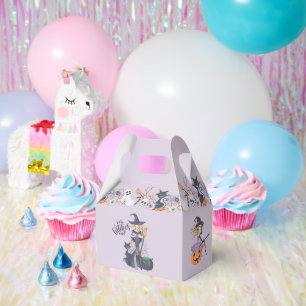 Purple Witch Hat Halloween Spooky Magical Favor Boxes