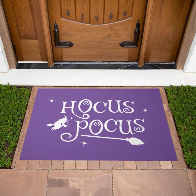 Purple Witch Hocus Pocus Halloween  Doormat (Outdoor)