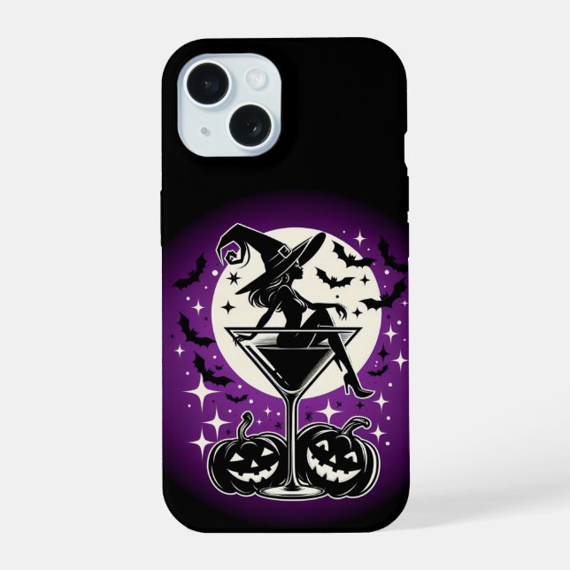 Purple Witch Martini Iphone Case (Back)