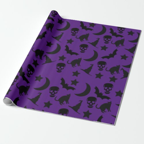 Purple Witchy Pattern Wrapping Paper