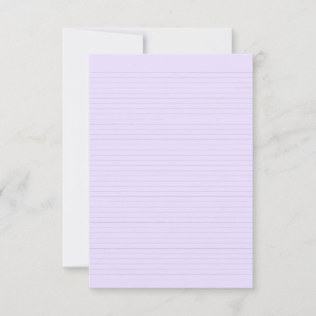 Purple with 3mm gray lines note card (Front)