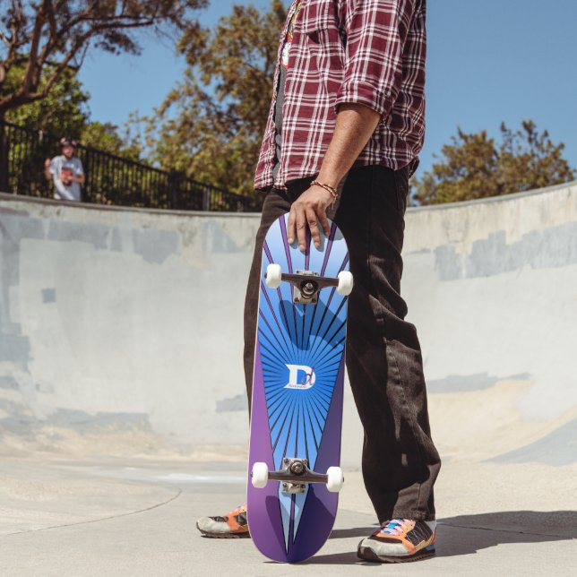 Purple with Blue Rays Dd Brand Skateboard (Outdoor 2)