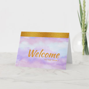 Purple with Gold Badge Band Thank You Card