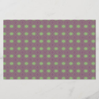 Purple With Green Trippy Pattern Craft Paper