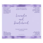 Purple with purple foil cosmetics bottle label