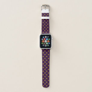 purple with yellow polka dots apple watch band