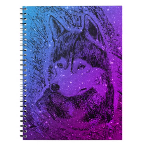 Purple Wolf Notebook