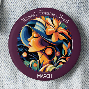 Purple Women's History Month Button