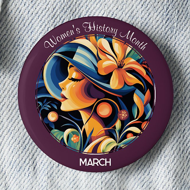 Purple Women's History Month Button (Creator Uploaded)