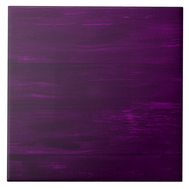 Purple wood texture stripes ceramic tile (Front)