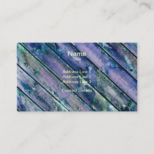 Customizable Purple Wooden Gate Business Card Template