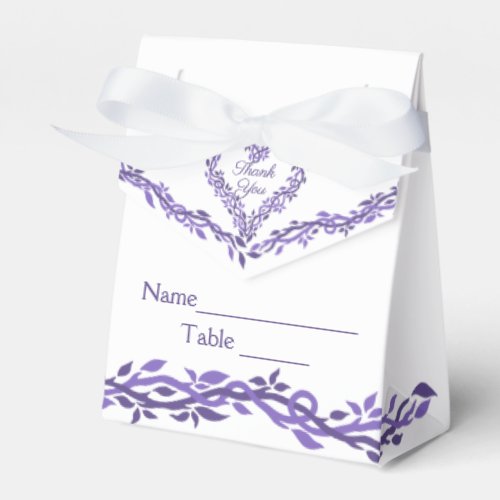 Purple Woodsy Wedding Creative Escort Place Card Favor Boxes