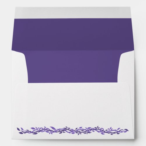 Purple Woodsy Wedding Solid Inner Ultra Violet Envelope