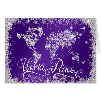 Purple WORLD PEACE Diamonds PERSONALIZED Card 
