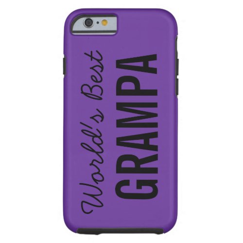Purple Worlds Best Grampa Custom iPhone 6 Case