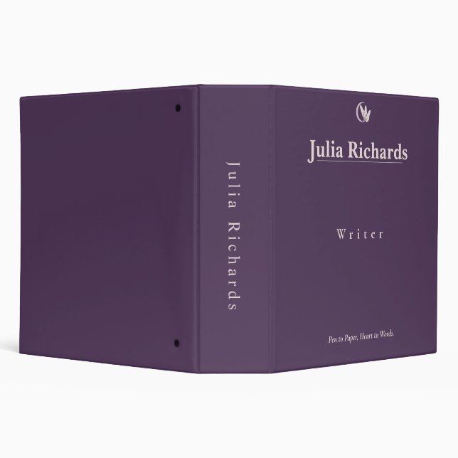Purple Writer's  3 Ring Binder (Background)