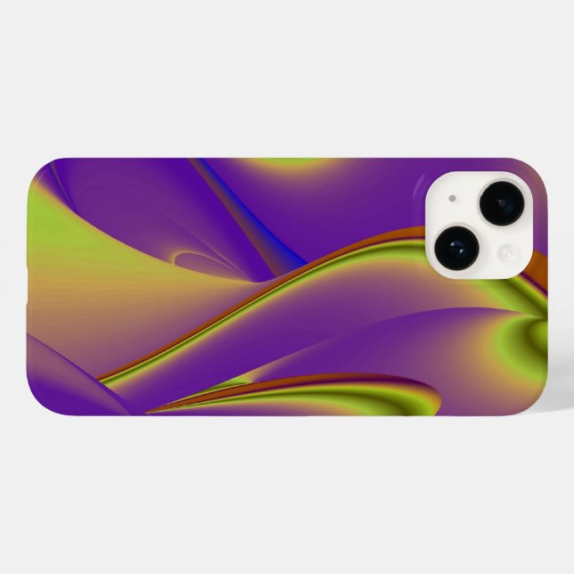 Purple Yellow 3D Abstract Rainbow Art Case-Mate iPhone Case (Back (Horizontal))