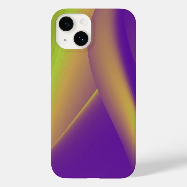 Purple Yellow 3D Abstract Rainbow Art Case-Mate iPhone Case (Back)