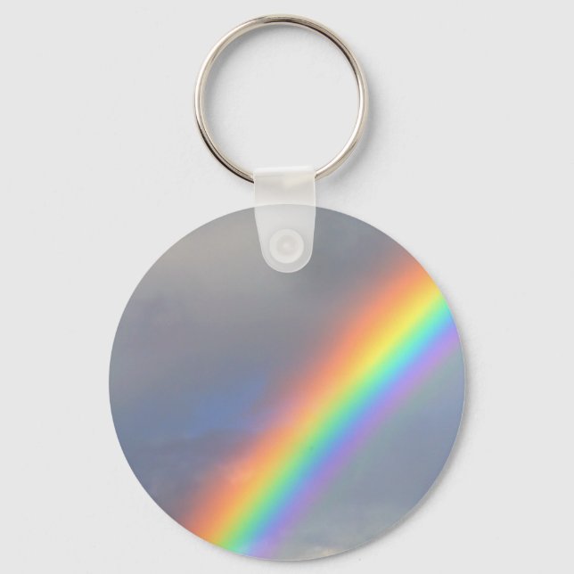 purple yellow blue red rainbow keychain (Front)
