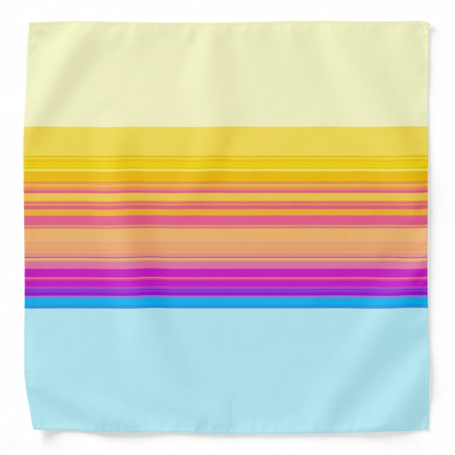Purple Yellow Blue Stripes Bandana (Front)