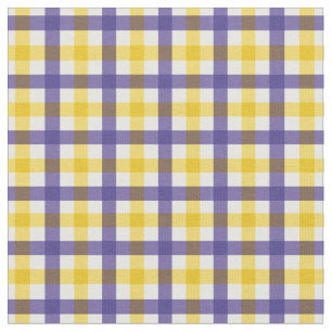 Purple & Yellow Bright Gingham Plaid/ Tartan Fabric