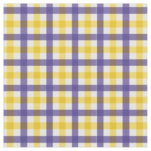 Purple & Yellow Bright Gingham Plaid/ Tartan Fabric