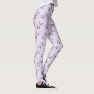 Purple Yellow Butterflies Butterfly Lavender Legns Leggings