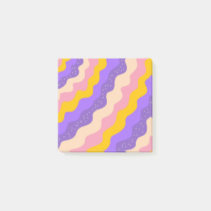 Purple Yellow Celestial Stripe Groovy Abstract Post-it Notes