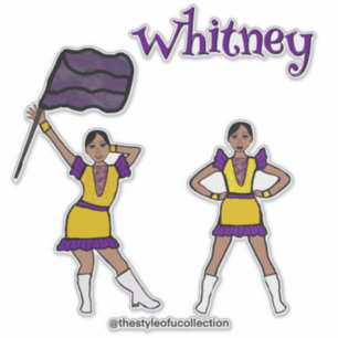 Purple Yellow Color Guard #2 Sticker
