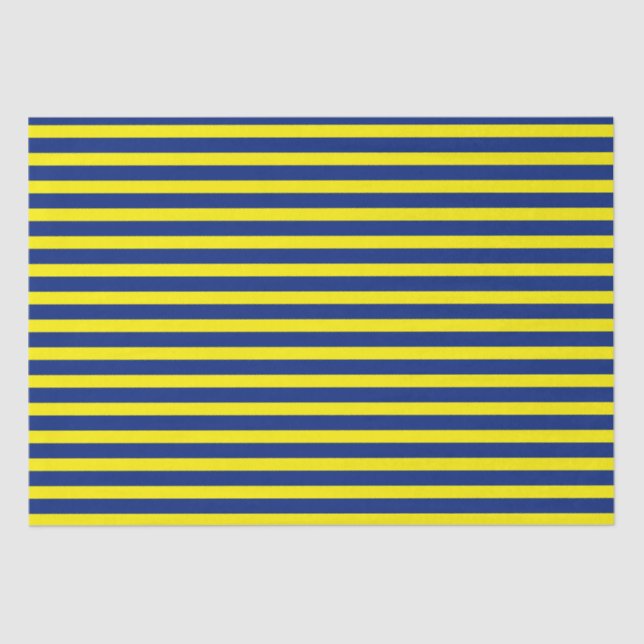 Purple & Yellow Complementary Colors Stripes  Tissue Paper (Front)