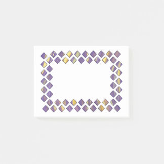 Purple Yellow Diamonds Post it Notes