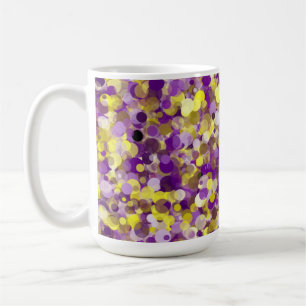 Purple Yellow Dot 15oz Mug