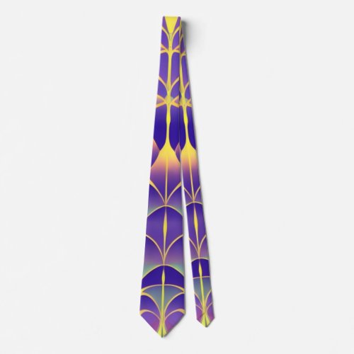 Purple Yellow Field Neck Tie