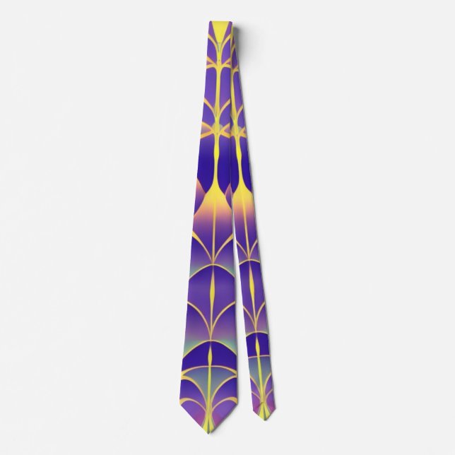 Purple, Yellow Field Neck Tie (Front)