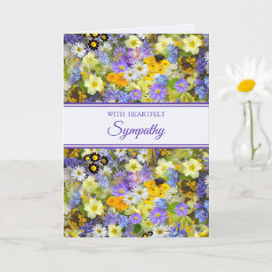 Purple & Yellow Floral Sympathy Card