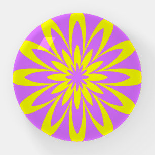 Purple Yellow Flower Paperweight