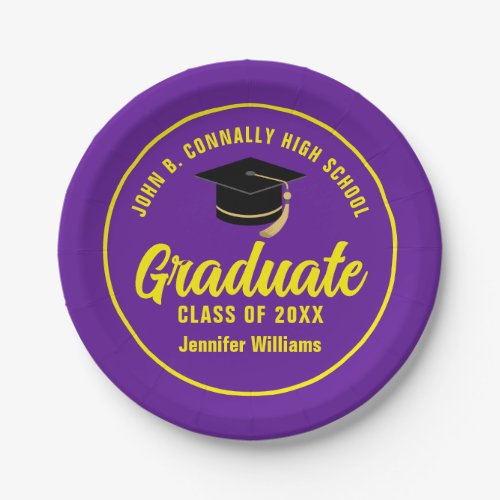 Purple Yellow Graduate Custom Graduation Party